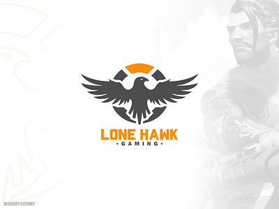 Lone Hawk Logo design logo shot vector