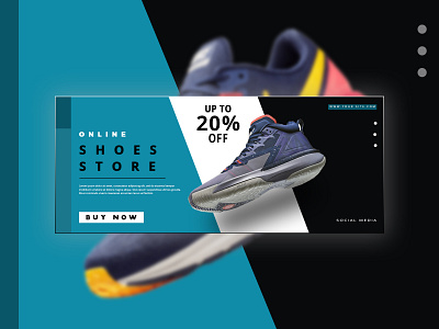 Shoes store banner design branding graphic design logo photoshop ui