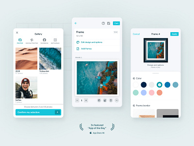 Cheerz — Main screens appstore award complexity constraints featured ios light minimalist modular photo responsive simplicity