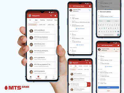 Banking app for employees account android android app android app design app bank banking business card figma money payment ui ux
