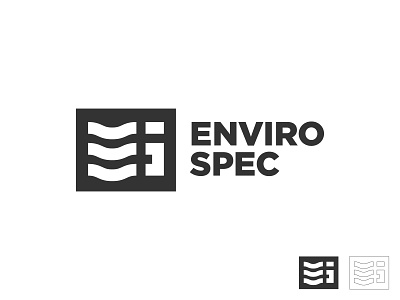 EVIROSPEC logo bold logo branding branding design e s logo evironmental logo green logo letter e s logo logo logo design thick lines water logo waves logo