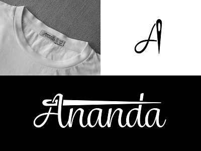Ananda Logo Design branding branding design clothing clothing logo design fashion fashion logo illustration logo logo design logodesign needle needle logo tailoring tailoring logo thread thread logo typography