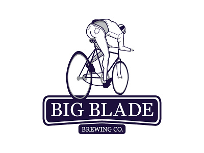 Big Blade Brewing Co. Logo beer bicycle craftbeer cycling logo logo design