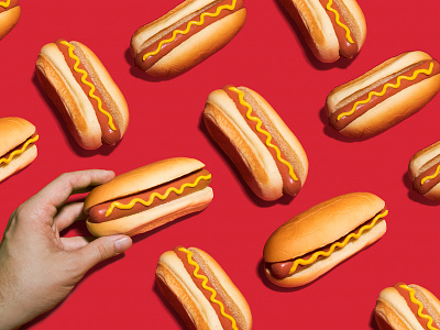Hot Diggity bright hot dog hot dogs pattern photo photography red