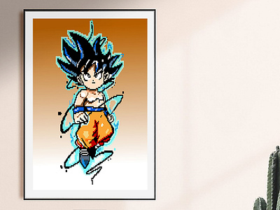 Little Goku Dragon Ball in Pixel Art