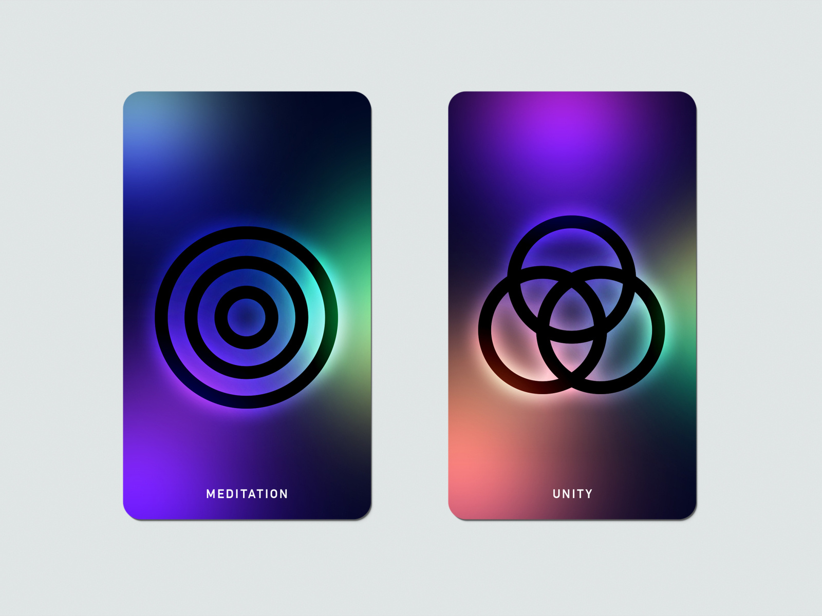 Cosmic Runes - Oracle Cards - Preview 1 icon illustration vector simple minimal shape geometry colour gradient mystic psychic tarot card oracle digital design