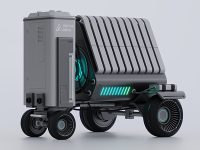 Mobile Power Generator #1 3d art blender cycles decals design game model modelling render sci fi scifi