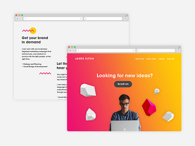James Elton - Digital Consultant abstract business colour gradient interface web design website website design