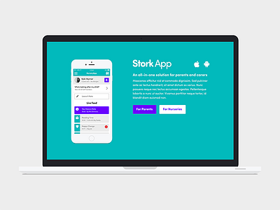 Stork App app design experience interface mobile ui ux web website