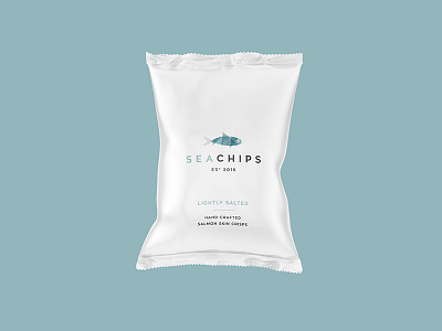 Sea Chips — Lightly Salted branding design ethical fish food illustration packaging snack sustainable