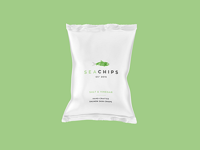 Sea Chips — Salt & Vinegar branding chips design ethical fish food illustration packaging sea snack sustainable