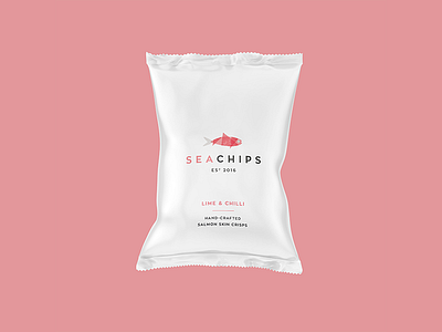 Sea Chips — Lime & Chilli branding chips design ethical fish food illustration packaging sea snack sustainable