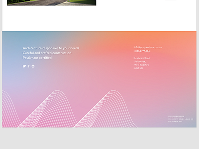 Progressive Architecture – Footer Concept architect architecture design responsive ui user experience ux web website