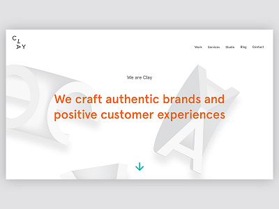 Clay – Web Concept #1 agency brand creative design identity mockup studio web website