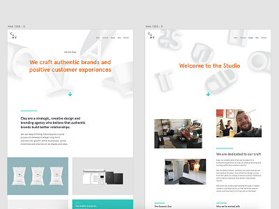 Clay – Web Concept #2 agency brand creative design identity mockup studio web website