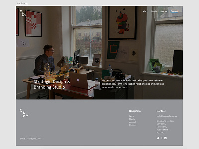 Clay – Web Concept #3 brand branding digital layout minimal web website