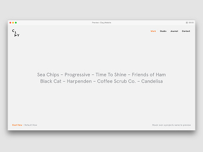 Clay – Web Concept #4 brand branding digital layout minimal web website
