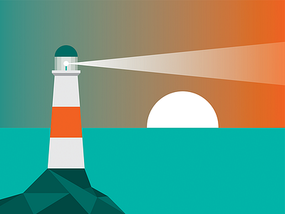 Lighthouse Illustration brand branding design flat graphic illustration lighthouse