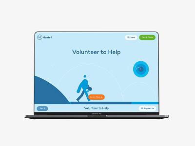 Mentell Website – Volunteer To Help brand branding design desktop responsive ui user experience ux uxui web website