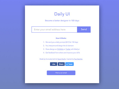 Daily UI above the fold landing page above the fold blue daily ui gradient landing page user interface