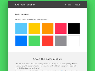 IOS color picker - A side project and challenge Daily UI Design color picker daily ui ios side project sketch