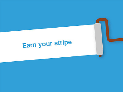 Earn your stripe blue graphic hardwork illustrator minimal