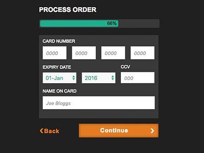 Credit Card Form Layout checkout credit card css digital front end dev html jquery ui design