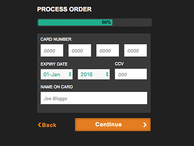 Credit Card Form Layout