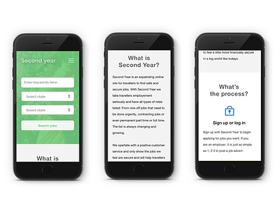 Second Year Mobile website