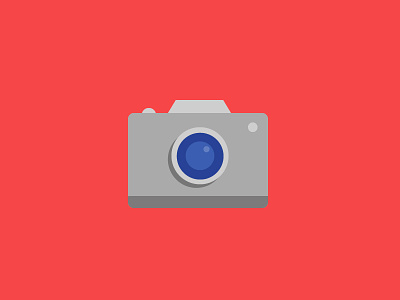 100 DAYS OF ICONS | DAY 03: LOOKING AT PHOTOS 100 days blue camera flat red flat ui color icon design lens photography ui design