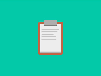 100 DAYS OF ICONS | DAY 04: KEEPING A LIST 100 days clipboard list flat green graphics icon design teal green ui design