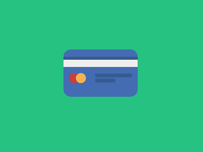 100 DAYS OF ICONS | DAY 10: BANK ACC. CARD 100 days cash money credit card finance flat green flatui icon design ui design