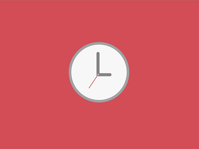 100 DAYS OF ICONS | DAY 11: 2 WEEKS IN 100 days clock icon flat red flat ui icon design timing ui designer