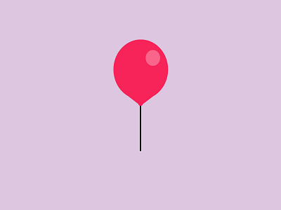 100 DAYS OF ICONS | DAY 13: BALLOON PARTY 100 days balloon flat pink icon design light purple pink party ui design