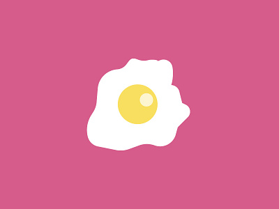 100 DAYS OF ICONS | DAY 22: EGGING ON 100 days eggs flat pink food graphics icon design ui design