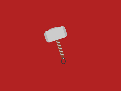 100 DAYS OF ICONS | DAY 25: ASGARDIAN GOD 100days asgard graphic hammer icon design marvel rich red thor thunder ui design