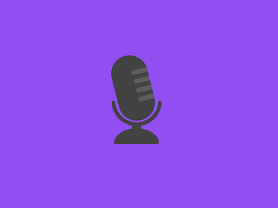 100 DAYS OF ICONS | DAY 26: PODCAST FRIDAY 100days designlife flat purple icon design microphone podcast mic podcasts ui design