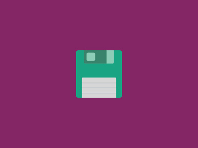 100 DAYS OF ICONS | DAY 32: TECHNOLOGY HISTORY 100 days data flat green floppy disk icon design technology ui design