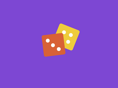 100 DAYS OF ICONS | DAY 33: LIFES A GAME 100 days dice flat ui colors games icon design life quotes ui design