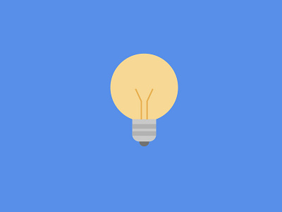 100 DAYS OF ICONS | DAY 35: LIGHTS OUT 100 days flat blue icon design lightbulb lights material design ui design