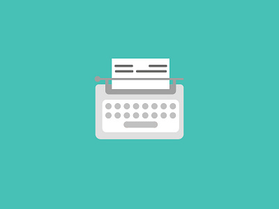 100 DAYS OF ICONS | DAY 40: WRITERS BLOCK 100 days challenge flat blue icon design light blue typer typewriter ui design writing