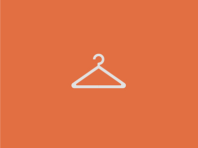 100 DAYS OF ICONS | DAY 57: SHIRT SHOPPING 100 days project clothes clothes hanger flat orange icon design shopping ui design