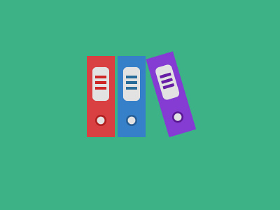 100 DAYS OF ICONS | DAY 61: GET ORGANISED 100 days challenge flat blue flat green flat red folders icon design organisation ui design