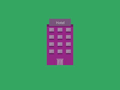 100 DAYS OF ICONS | DAY 64: JUCY HOTEL 100 days challenge green hotel icon design jucy purple rental ui design