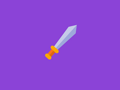 100 DAYS OF ICONS | DAY 67: STAND AND FACE IT 100 days challenge battle blade fight fight for your life flat purple graphic design icon design sword weapon