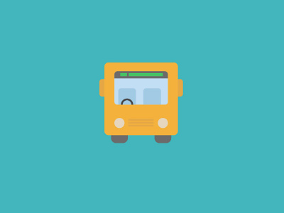 100 DAYS OF ICONS | DAY 70: FAST AND FURIOUS BUS bus icon design outbound public transport teal transport travel yellow