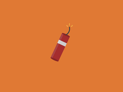 100 DAYS OF ICONS | DAY 81: ITS ABOUT TO GO BOOM 100 days challenge boom! conference dynamite explode explosion icon design light orange