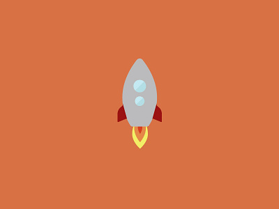 100 DAYS OF ICONS | DAY 88: LAUNCH! 100 days challenge flat orange icon design launch rocket website launch