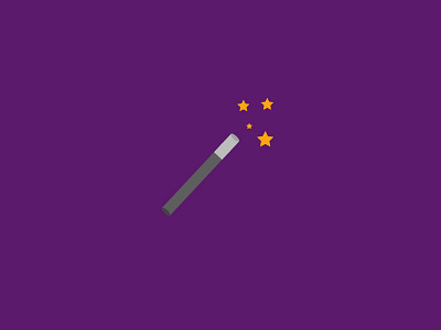 100 DAYS OF ICONS | DAY 93: CSS ANIMATION MAGIC 100 days challenge css deep purple front end dev icon design stardust wand stars web design