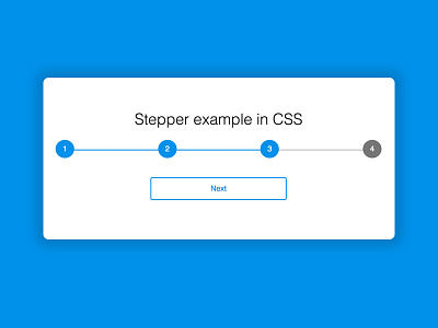 CSS UI Progress stepper